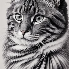 Схема вышивки «кот»