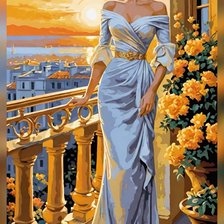 Схема вышивки «дама»