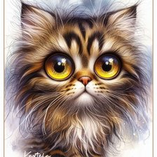 Схема вышивки «котенок»