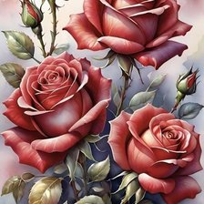 Схема вышивки «розы»