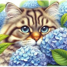 Схема вышивки «кошки»