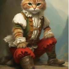 Схема вышивки «Кот в сапогах»