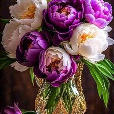 Схема вышивки «пионы»