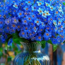 Схема вышивки «Незабудки»