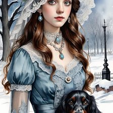 Схема вышивки «девочка»