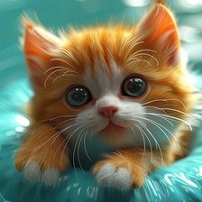 Схема вышивки «Котик»