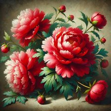 Схема вышивки «Пионы»