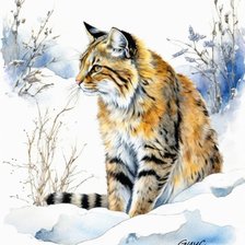 Схема вышивки «рысь»