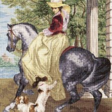 Схема вышивки «утренняя прогулка . Наездница»