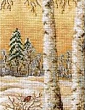 Схема вышивки «Березы Компл 3»