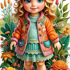 Схема вышивки «девочка»