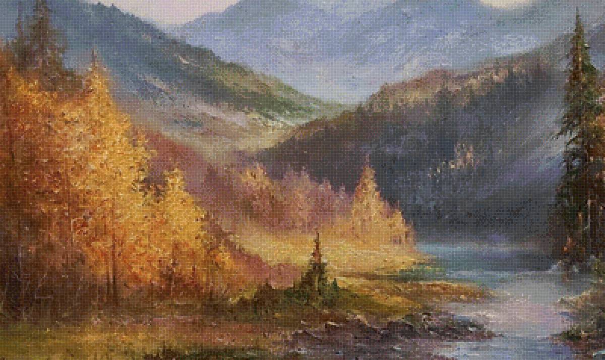 Осень в горах. Алексей Чупринов - русские художники - предпросмотр