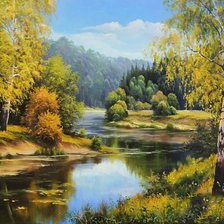 Схема вышивки «Узкая река»