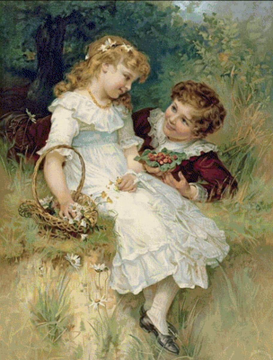 "Возлюбленные" Фредерик Морган - любовь, природа, дети - предпросмотр