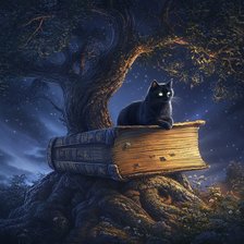 Схема вышивки «Учёный кот»