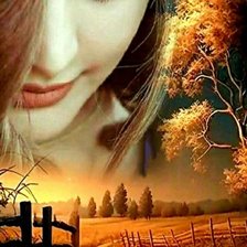 Схема вышивки «Девушка и природа»