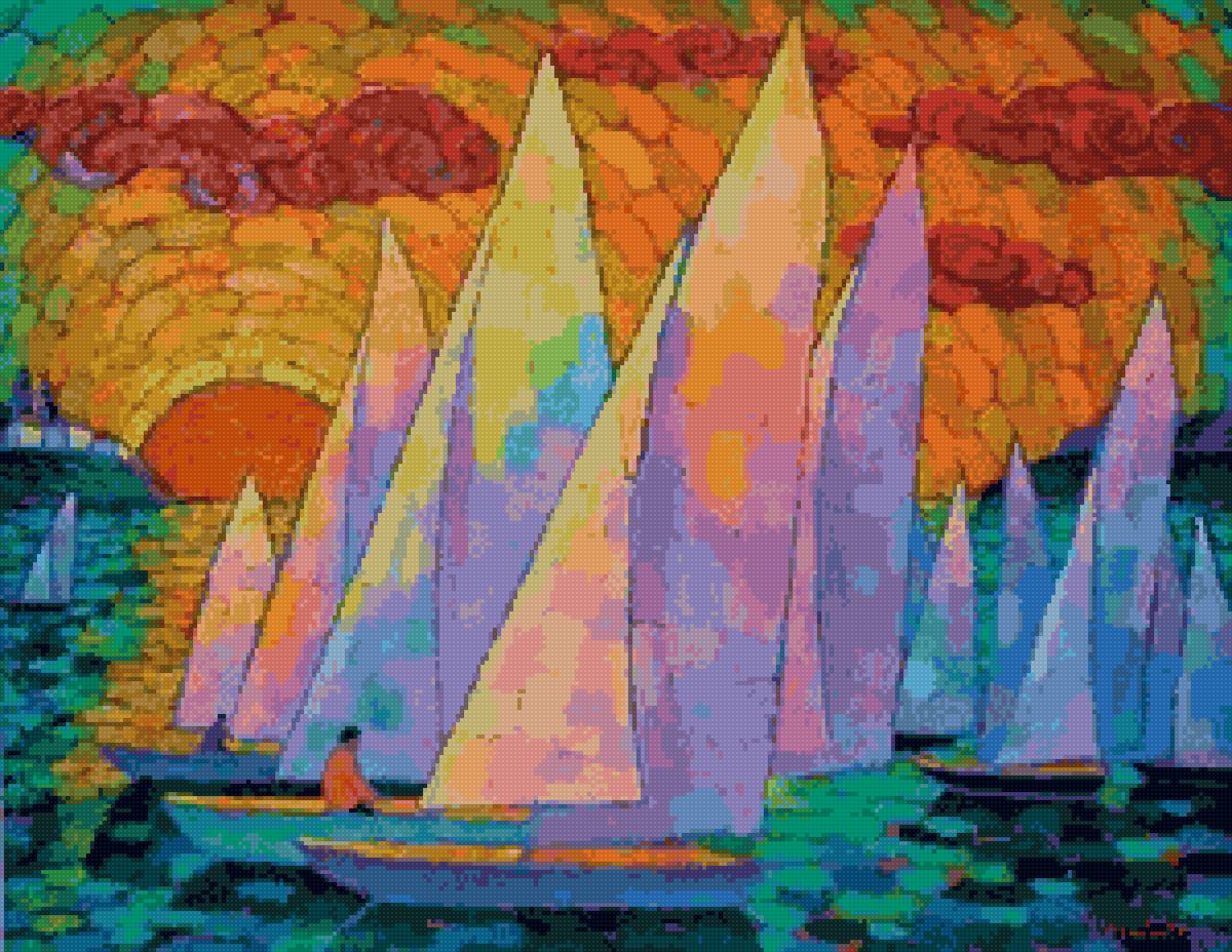 №2857558 - лето море парусник солнце - предпросмотр