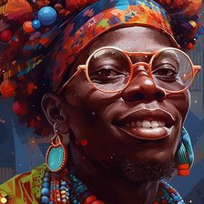 Схема вышивки «Афро мужчина»