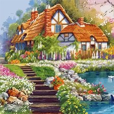 Схема вышивки «Домик»