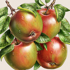 Схема вышивки «яблоки»