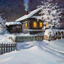 Схема вышивки «зимняя ночь»