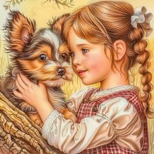 Схема вышивки «девочка»