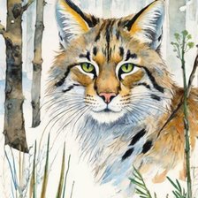 Схема вышивки «рысь»