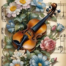 Схема вышивки «скрипка»