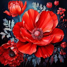 Схема вышивки «цветы»