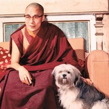 Схема вышивки «Далай Лама с собакой»