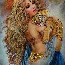 Схема вышивки «Девушка»