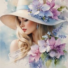 Схема вышивки «Винтажные дамы»