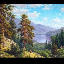 Схема вышивки «Горный пейзаж»