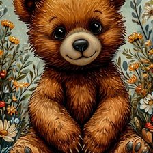 Схема вышивки «мишка»