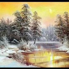 Схема вышивки «Зима»