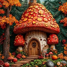 Схема вышивки «домик»