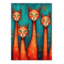 Схема вышивки «Оранжевые коты»