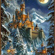 Схема вышивки «Горы»