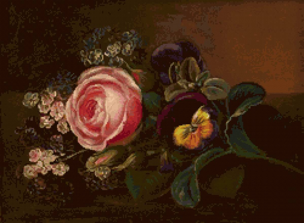 Йохан дженсен - цветы букет роза бабочка - предпросмотр