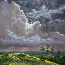 Схема вышивки «на пригорке»