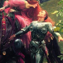 Схема вышивки «La Belle Dame Sans Merci II (Sir Frank Bernard Dicksee)»