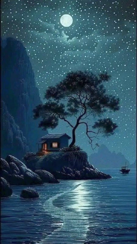 ночь в горах - природа, горы, ночь - оригинал