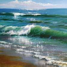 Схема вышивки «море»