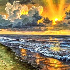 Схема вышивки «Море»