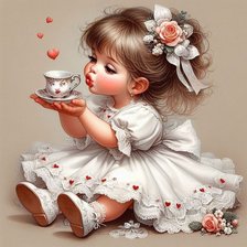 Схема вышивки «Девочка»