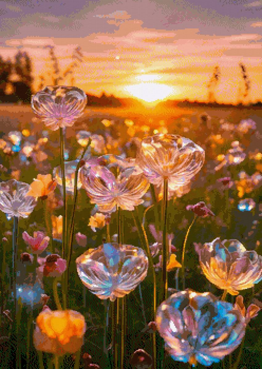 прозрачные цветы - предпросмотр