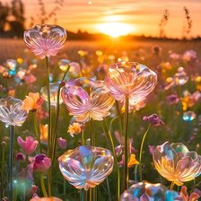 Схема вышивки «прозрачные цветы»