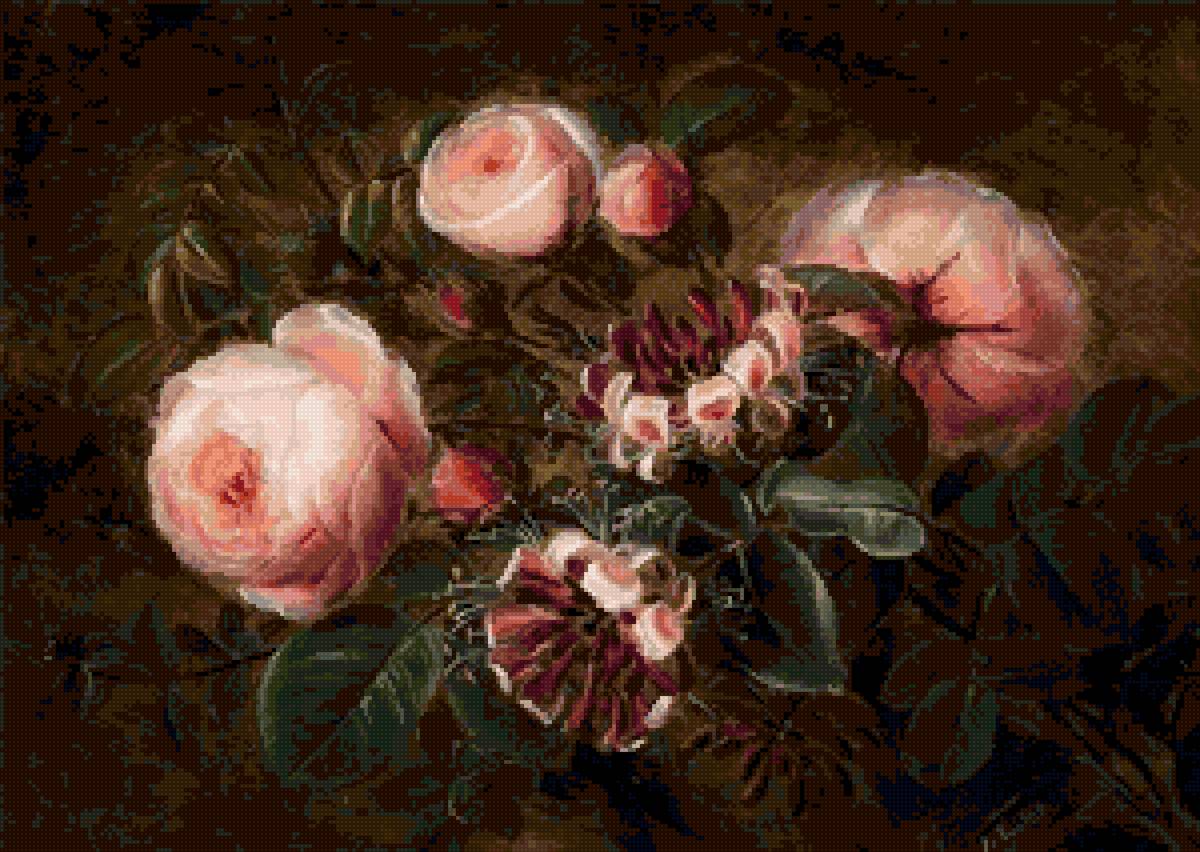 Йохан дженсен - цветы розы натюрморт - предпросмотр