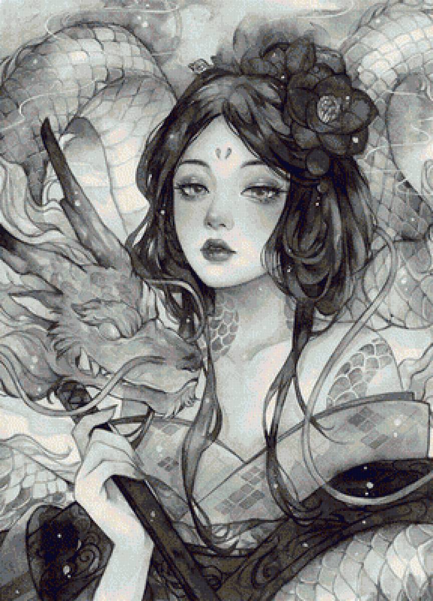 Dragon Spirit (Black and White) - предпросмотр