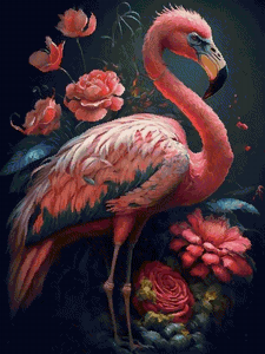 Розовый фламинго - предпросмотр